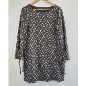 🌹LOFT Grey & White Lightweight Sweater Dress